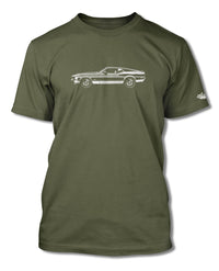 1972 Ford Mustang Sports with Stripes Sportsroof T-Shirt - Men - Side View