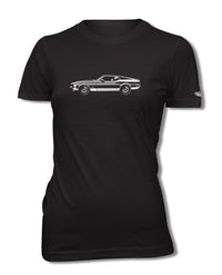 1972 Ford Mustang Sports with Stripes Sportsroof T-Shirt - Women - Side View
