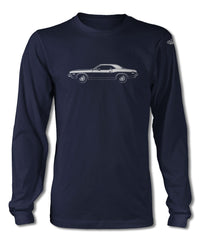 1973 Dodge Challenger Base Coupe T-Shirt - Long Sleeves - Side View