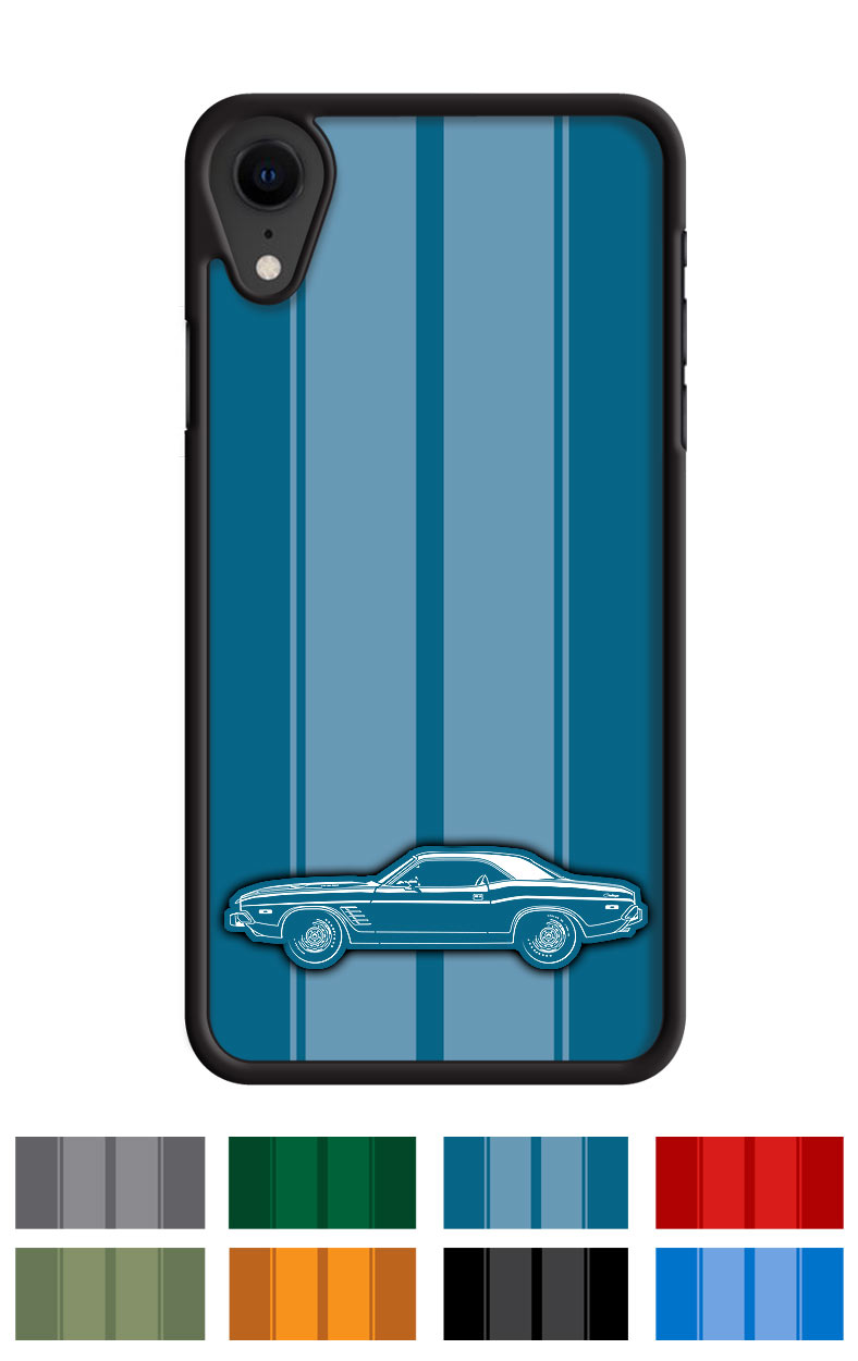 1973 Dodge Challenger Rallye Coupe Smartphone Case - Racing Stripes