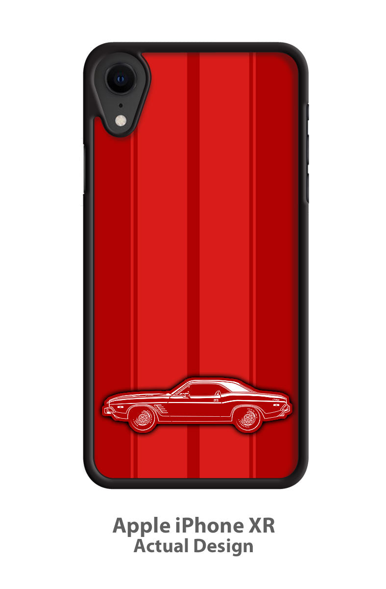 1973 Dodge Challenger Rallye Hardtop Smartphone Case - Racing Stripes
