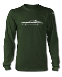 1973 Dodge Charger Rallye 440 Magnum Coupe T-Shirt - Long Sleeves - Side View