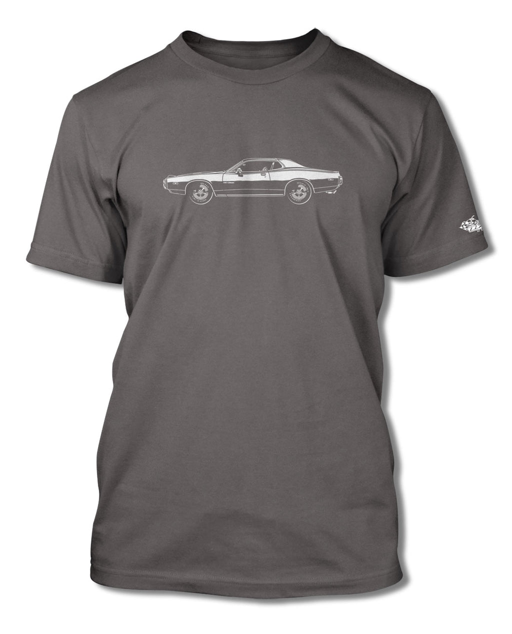 1973 Dodge Charger Rallye 440 Magnum Hardtop T-Shirt - Men - Side View