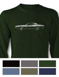 1973 Dodge Charger Rallye 440 Magnum with Stripes Hardtop T-Shirt - Long Sleeves - Side View