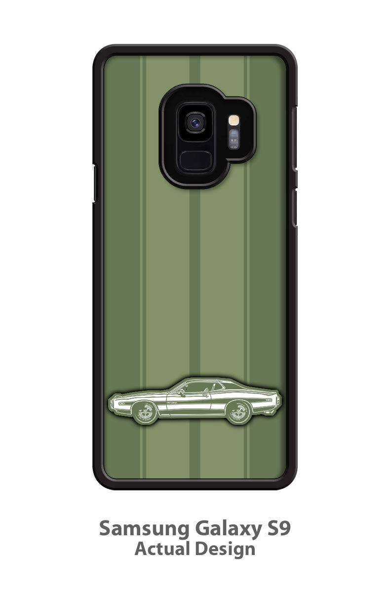 1973 Dodge Charger Rallye 440 Magnum with Stripes Hardtop Smartphone Case - Racing Stripes