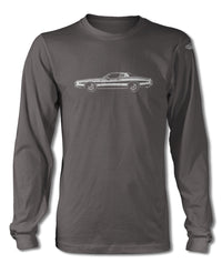 1973 Dodge Charger SE with Stripes Hardtop T-Shirt - Long Sleeves - Side View