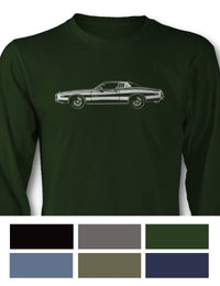 1973 Dodge Charger SE with Stripes Hardtop T-Shirt - Long Sleeves - Side View