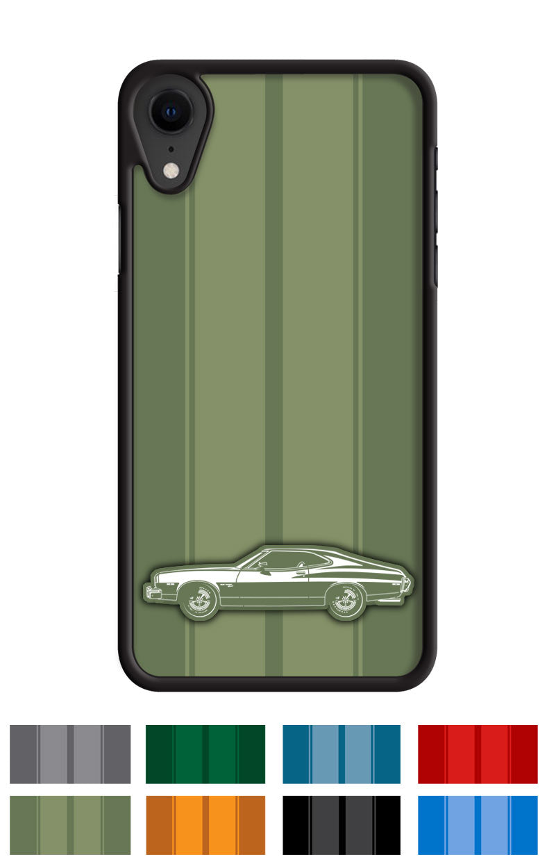 1973 Ford Gran Torino Sport Sportsroof Smartphone Case - Racing Stripes