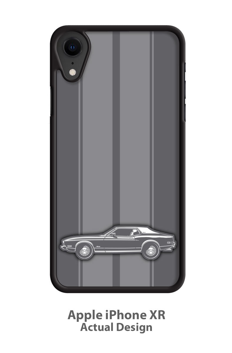 1973 Ford Mustang Grande Hardtop Smartphone Case - Racing Stripes