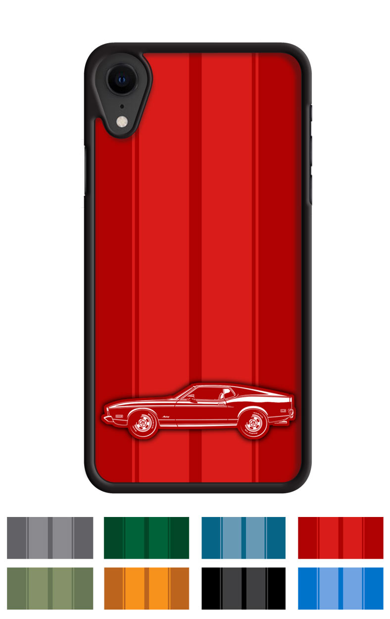 1973 Ford Mustang Sports Sportsroof Smartphone Case - Racing Stripes