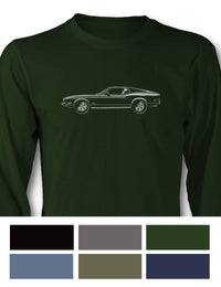 1973 Ford Mustang Sports Sportsroof T-Shirt - Long Sleeves - Side View