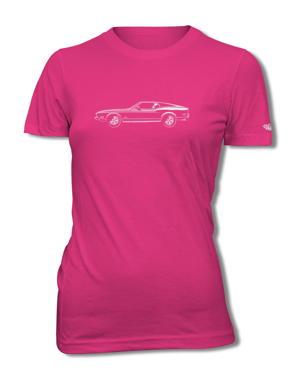 1973 Ford Mustang Sports Sportsroof T-Shirt - Women - Side View