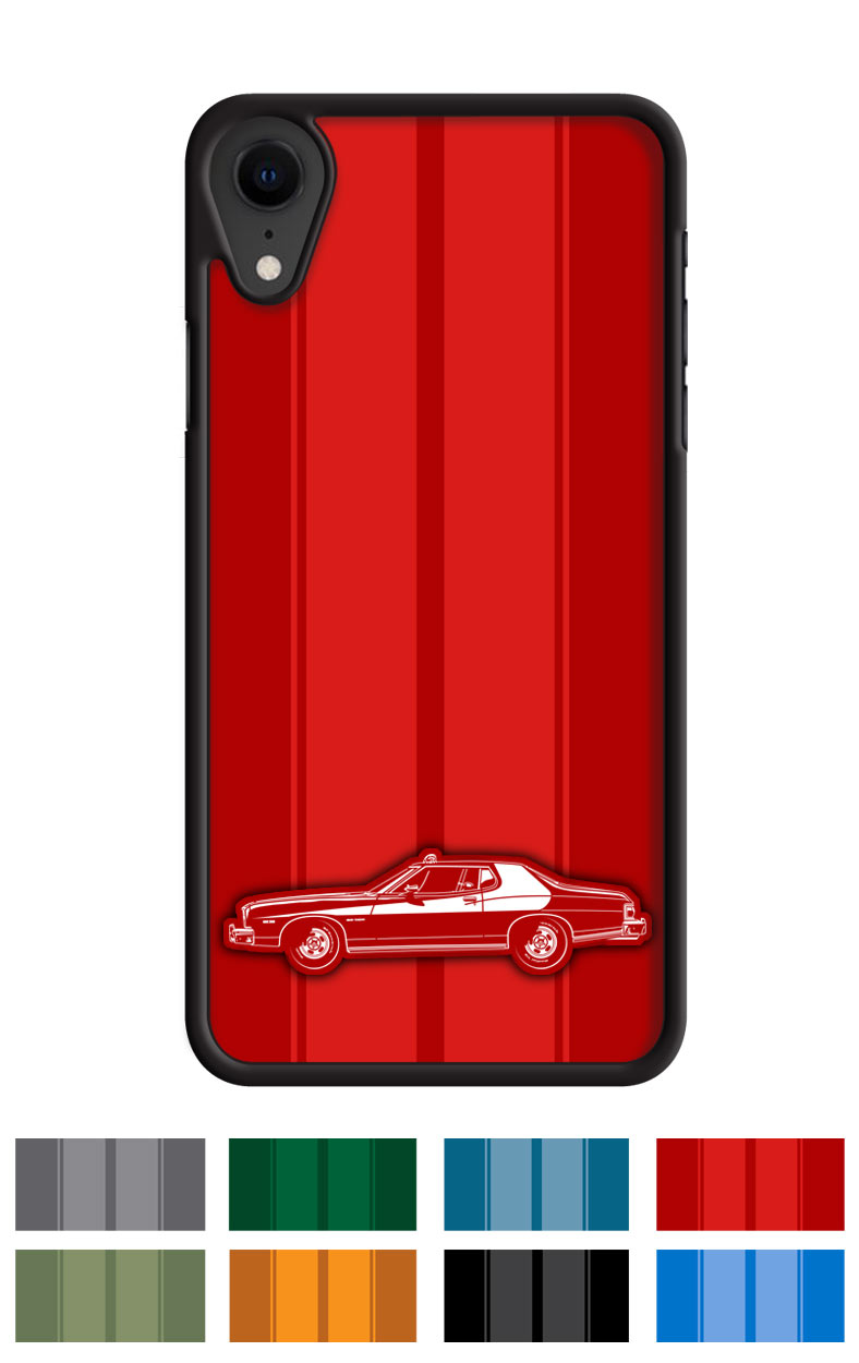 1975 Ford Gran Torino Sport Hardtop Starsky & Hutch Smartphone Case - Racing Stripes