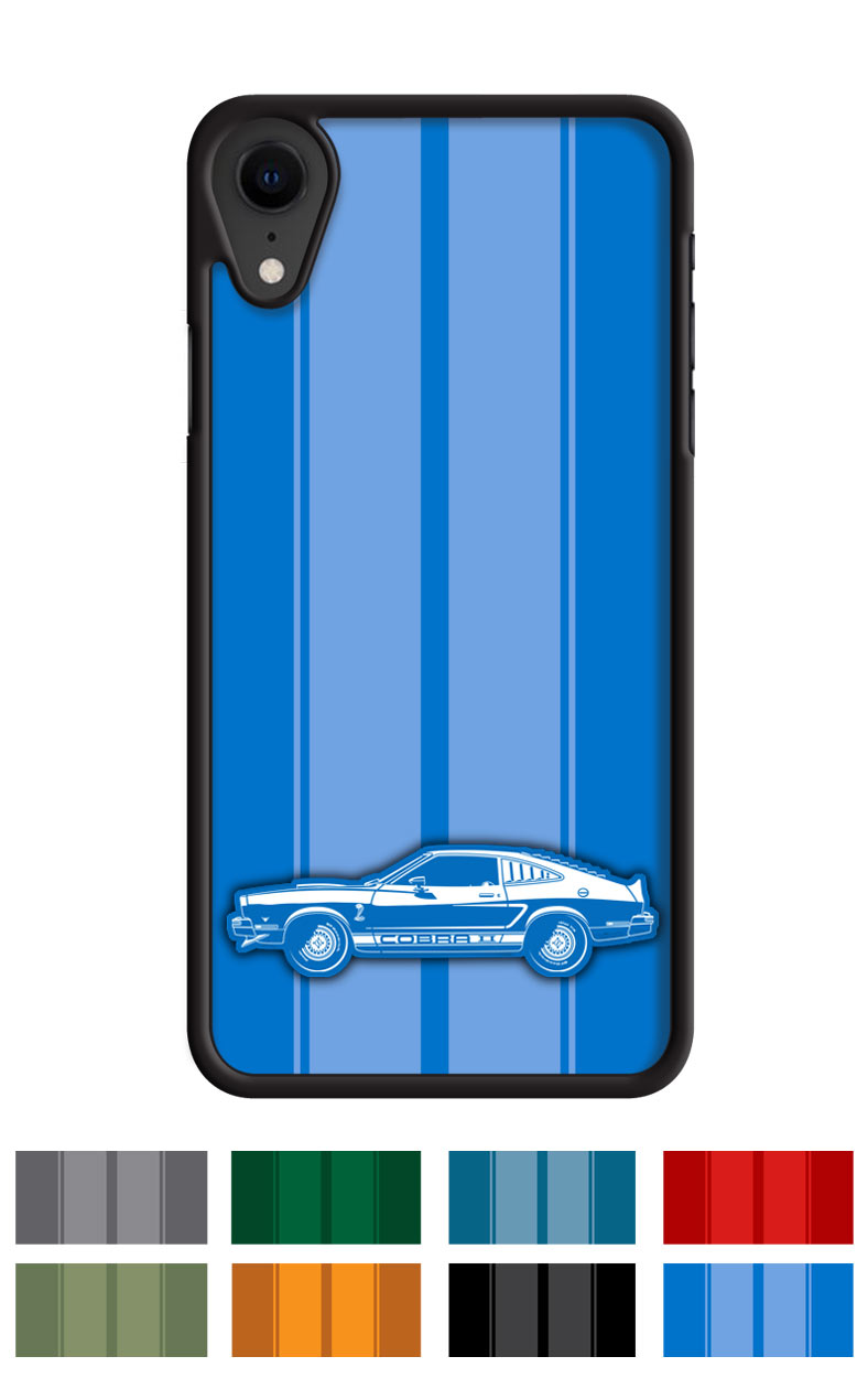 1976 Ford Mustang Cobra II Charlie’s Angels Coupe Smartphone Case - Racing Stripes