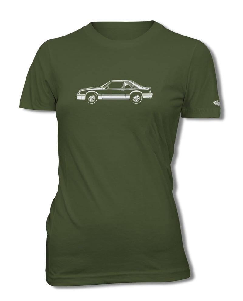 1979 Ford Mustang Turbo Hatchback T-Shirt - Women - Side View