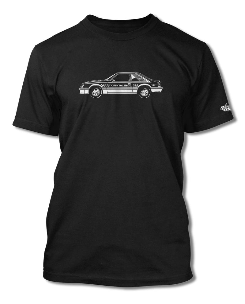 1979 Ford Mustang Pace Car Hatchback T-Shirt - Men - Side View
