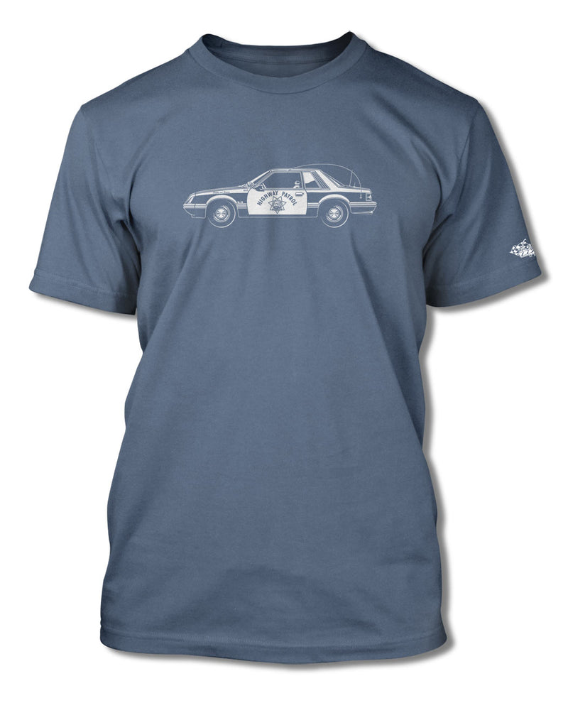 1982 Ford Mustang Highway Patrol Coupe T-Shirt - Men - Side View