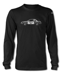 1982 Ford Mustang Highway Patrol Coupe T-Shirt - Long Sleeves - Side View