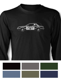 1982 Ford Mustang Highway Patrol Coupe T-Shirt - Long Sleeves - Side View