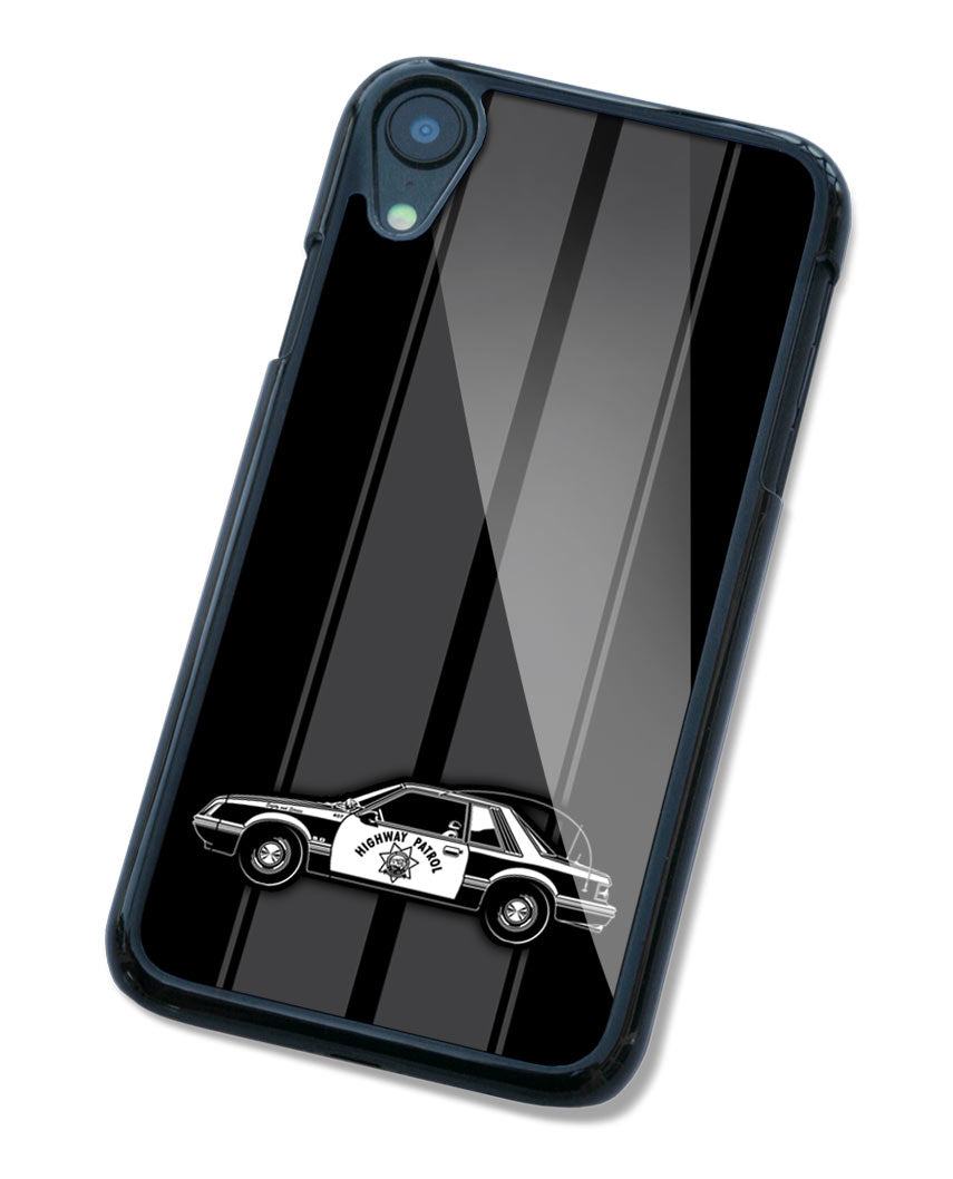 1982 Ford Mustang Highway Patrol Coupe Smartphone Case - Racing Stripes