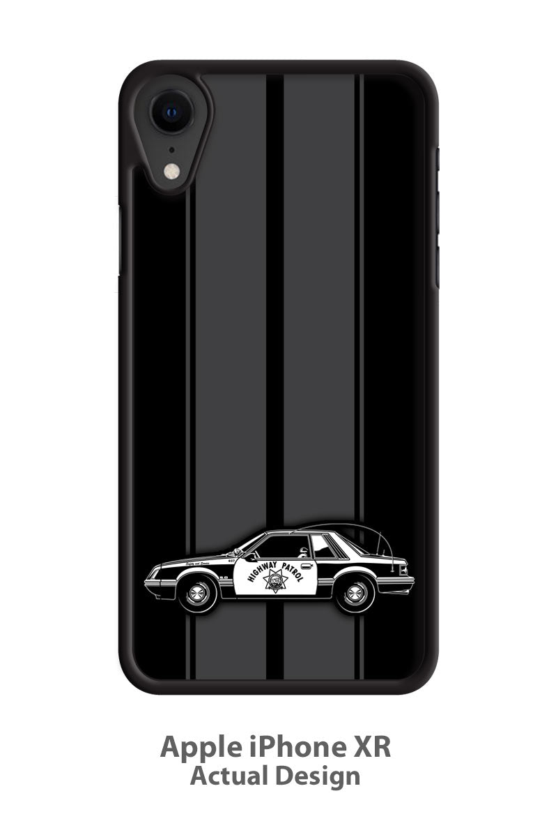 1982 Ford Mustang Highway Patrol Coupe Smartphone Case - Racing Stripes