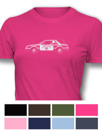 1982 Ford Mustang Highway Patrol Coupe T-Shirt - Women - Side View