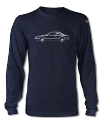 1983 Ford Mustang GT Hatchback T-Shirt - Long Sleeves - Side View
