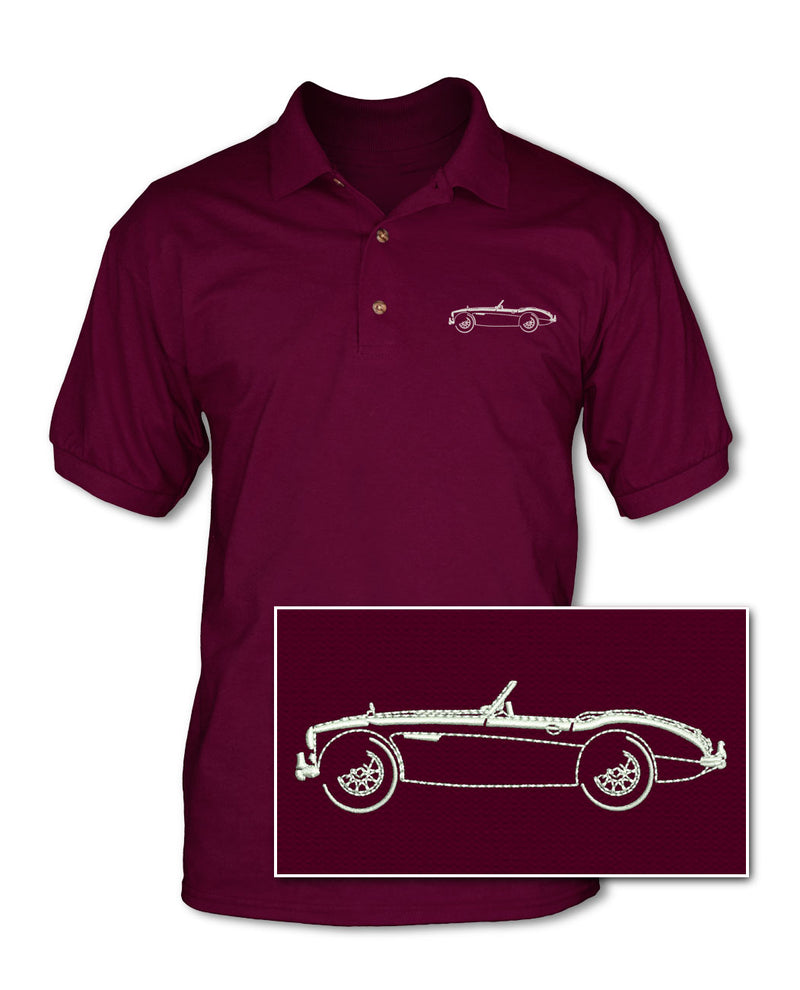 Austin Healey 3000 MKIII Roadster Adult Pique Polo Shirt - Side View