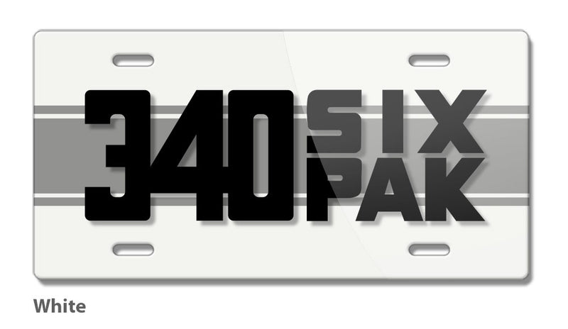 Dodge Challenger 340 Six Pak 1970 - 1974 Emblem Novelty License Plate