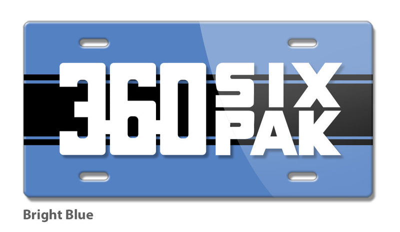 Dodge Challenger 360 Six Pak 1970 - 1974 Emblem Novelty License Plate