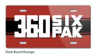 Dodge Challenger 360 Six Pak 1970 - 1974 Emblem Novelty License Plate