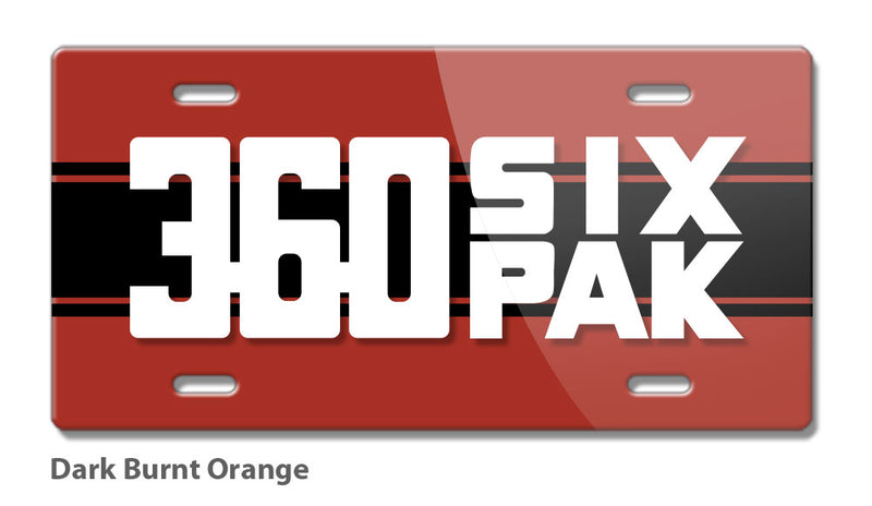 Dodge Challenger 360 Six Pak 1970 - 1974 Emblem Novelty License Plate