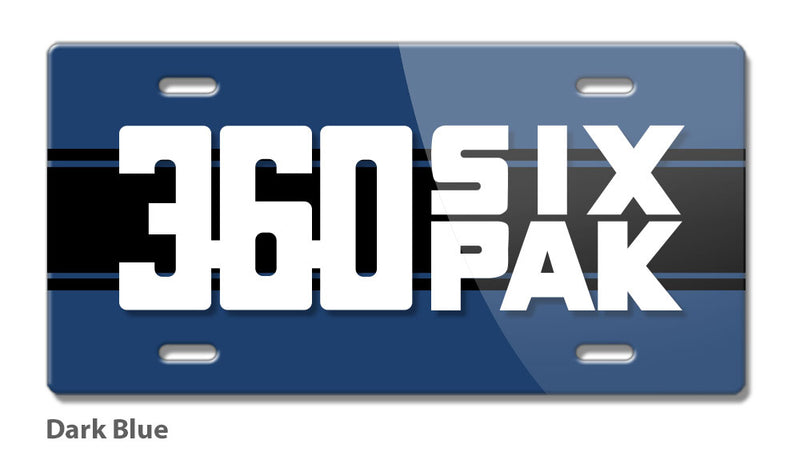 Dodge Challenger 360 Six Pak 1970 - 1974 Emblem Novelty License Plate