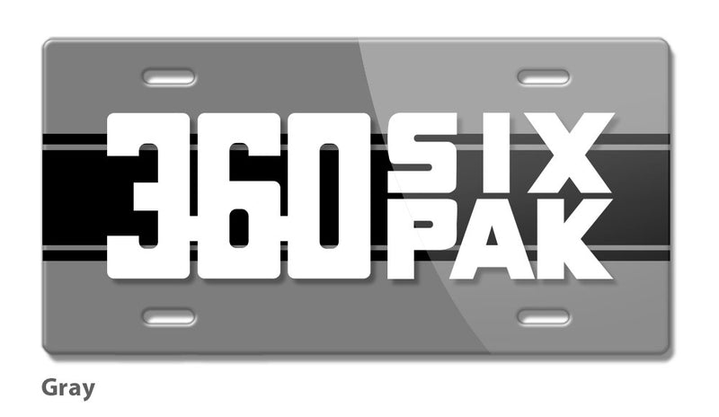 Dodge Challenger 360 Six Pak 1970 - 1974 Emblem Novelty License Plate