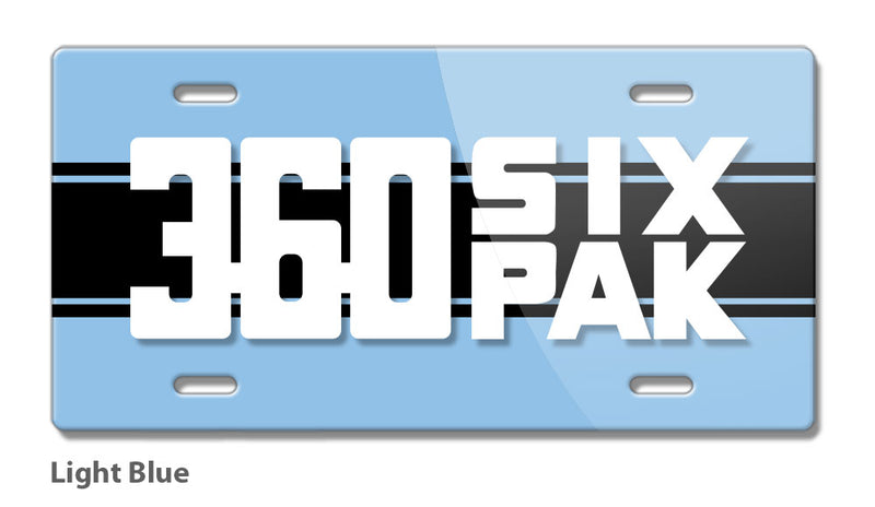 Dodge Challenger 360 Six Pak 1970 - 1974 Emblem Novelty License Plate