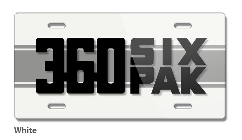 Dodge Challenger 360 Six Pak 1970 - 1974 Emblem Novelty License Plate