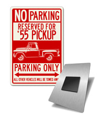 1955 Chevrolet Pickup 3100 Reserved Parking Fridge Magnet