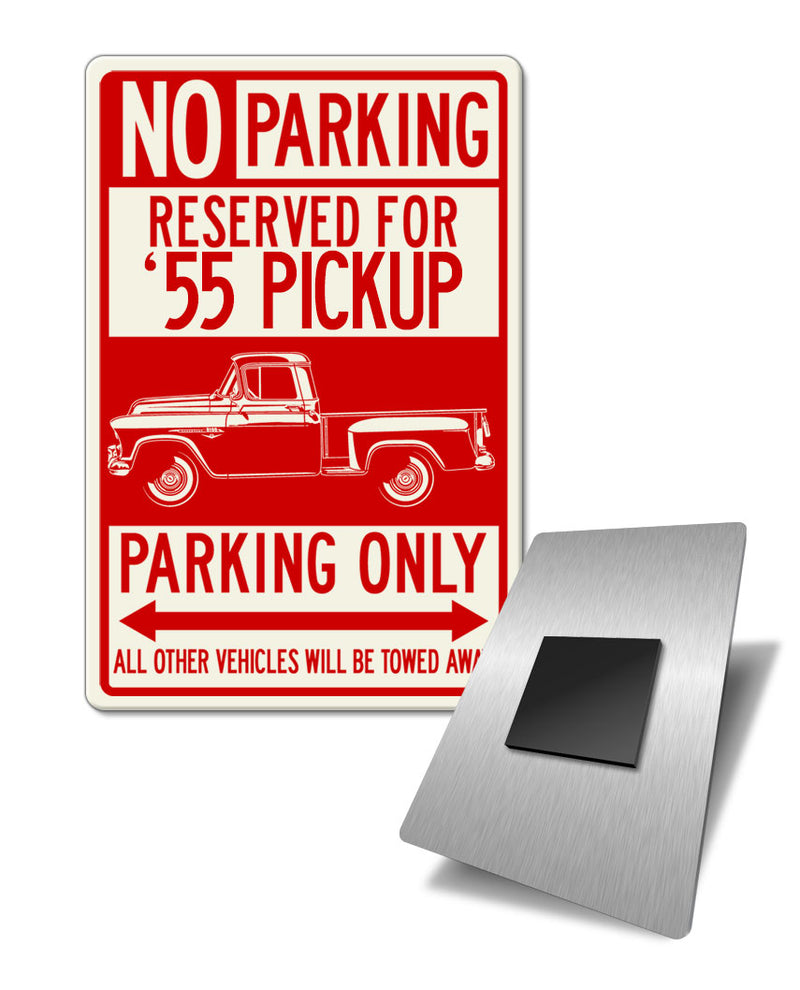 1955 Chevrolet Pickup 3100 Reserved Parking Fridge Magnet