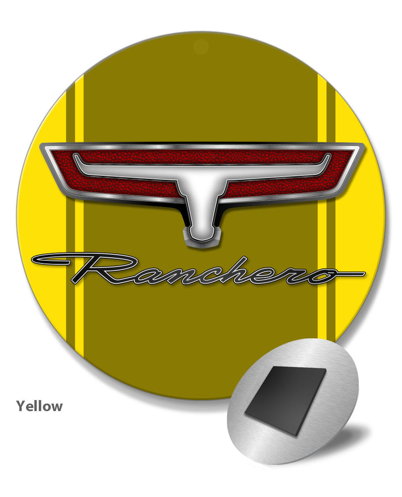 1966 - 1967 Ford Ranchero Emblem Round Fridge Magnet