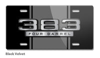 Dodge 383 4 Barrel 1967 - 1968 Emblem Novelty License Plate