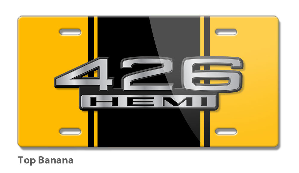 2PM プレート Dodge HEMI 426 1967 - 1968 Emblem Novelty License Plate – Legend Lines