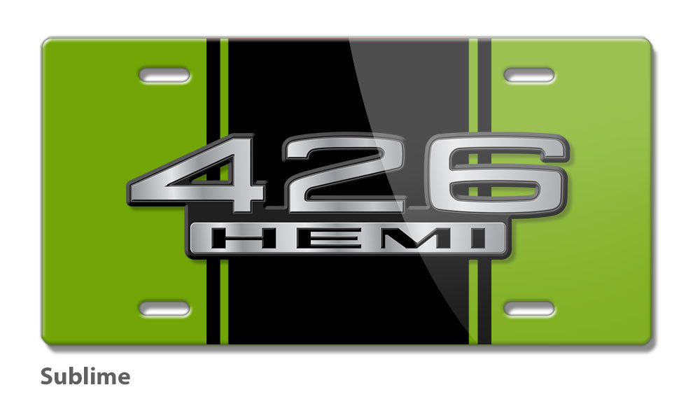 Dodge HEMI 426 1967 - 1968 Emblem Novelty License Plate – Legend Lines