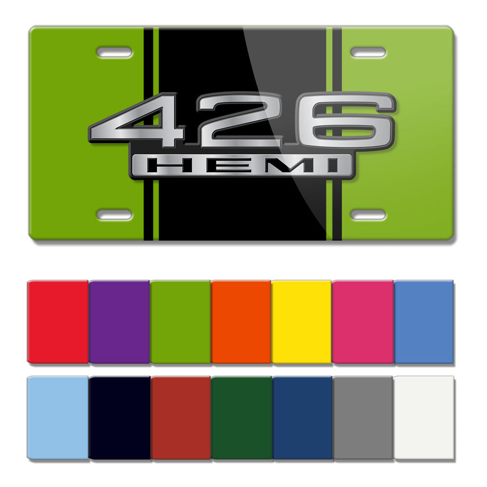 Dodge HEMI 426 1967 - 1968 Emblem Novelty License Plate – Legend Lines