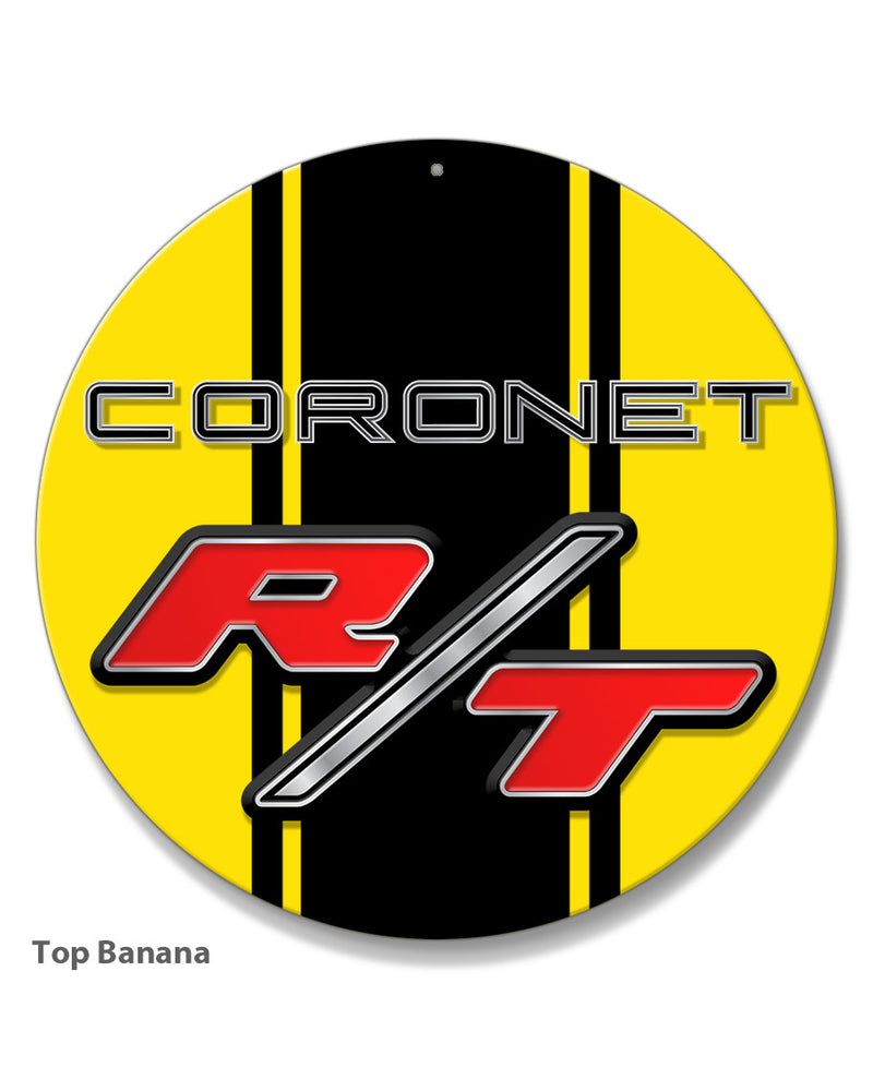 Dodge Coronet RT 1967 - 1968 Emblem Novelty Round Aluminum Sign