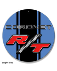 Dodge Coronet RT 1967 - 1968 Emblem Novelty Round Aluminum Sign