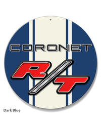 Dodge Coronet RT 1967 - 1968 Emblem Novelty Round Aluminum Sign