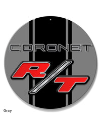 Dodge Coronet RT 1967 - 1968 Emblem Novelty Round Aluminum Sign