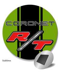 Dodge Coronet RT 1967 - 1968 Emblem Novelty Round Fridge Magnet