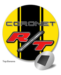 Dodge Coronet RT 1967 - 1968 Emblem Novelty Round Fridge Magnet