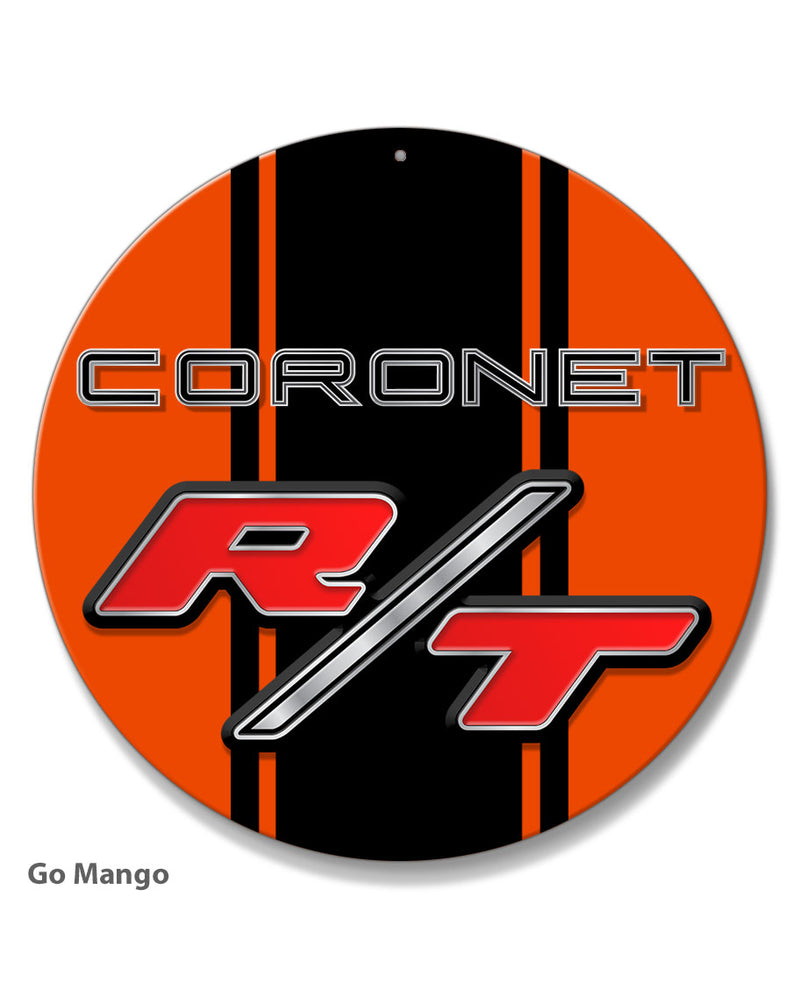 Dodge Coronet RT 1967 - 1968 Emblem Novelty Round Aluminum Sign